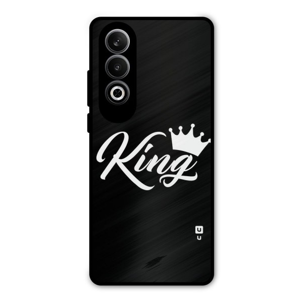 King Crown Typography Metal Back Case for OnePlus Nord CE4