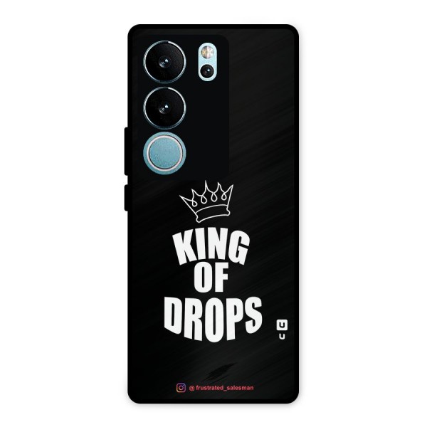 King of Drops Black Metal Back Case for Vivo V29