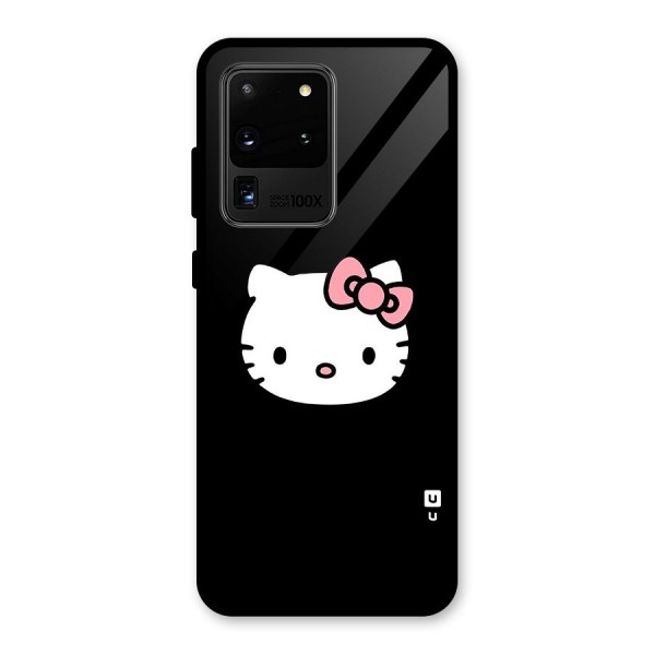 Kitty Cute Glass Back Case for Galaxy S20 Ultra