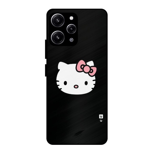 Kitty Cute Glass Back Case for Redmi 12 4G