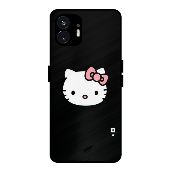 Kitty Cute Metal Back Case for Nothing Phone 2