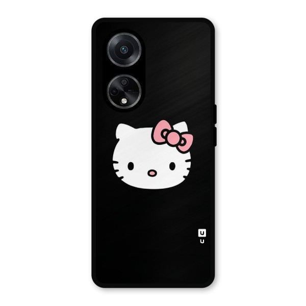 Kitty Cute Metal Back Case for Oppo F23