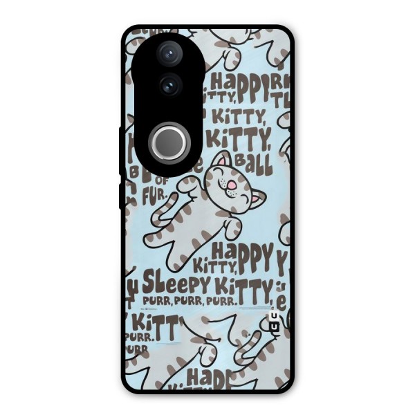 Kitty Pattern Metal Back Case for iQOO Z10R