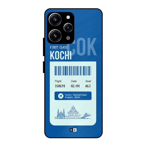 Kochi Boarding Pass Glass Back Case for Redmi 12 4G