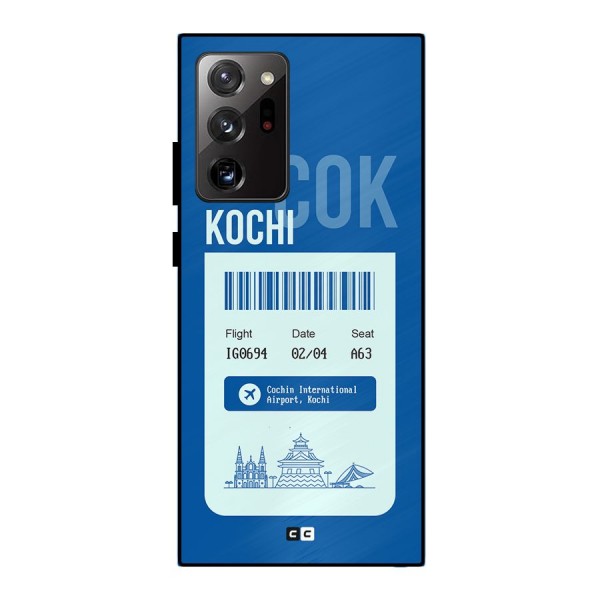 Kochi Boarding Pass Metal Back Case for Galaxy Note 20 Ultra