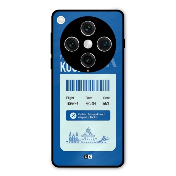 Kochi Boarding Pass Metal Back Case for Oppo Find X8 Pro