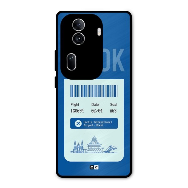 Kochi Boarding Pass Metal Back Case for Oppo Reno11 Pro 5G
