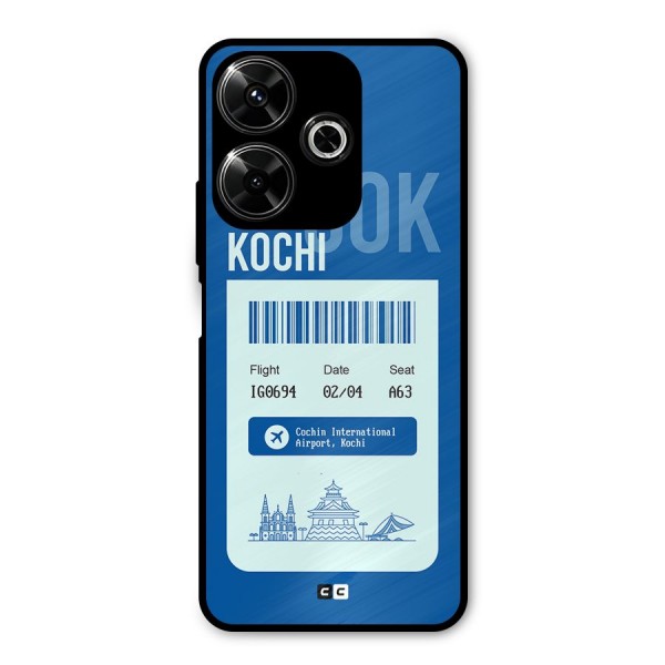 Kochi Boarding Pass Metal Back Case for Poco M6 Plus