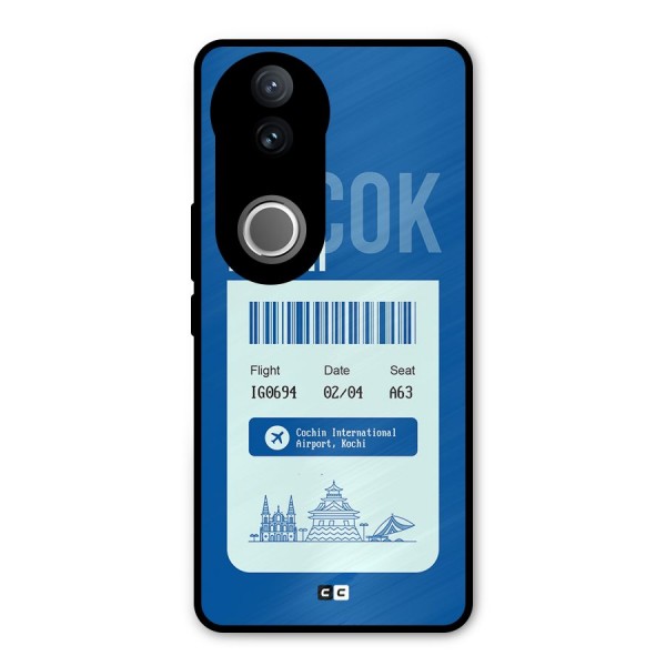 Kochi Boarding Pass Metal Back Case for Vivo V50e