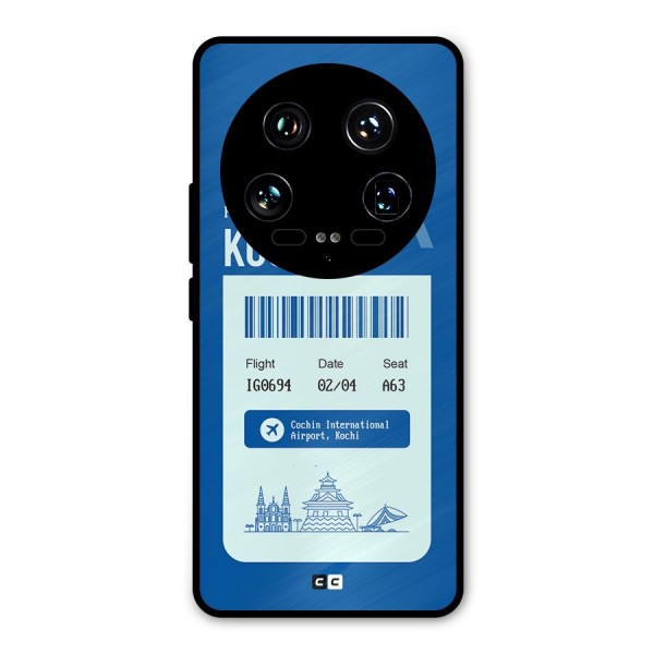 Kochi Boarding Pass Metal Back Case for Xiaomi 14 Ultra