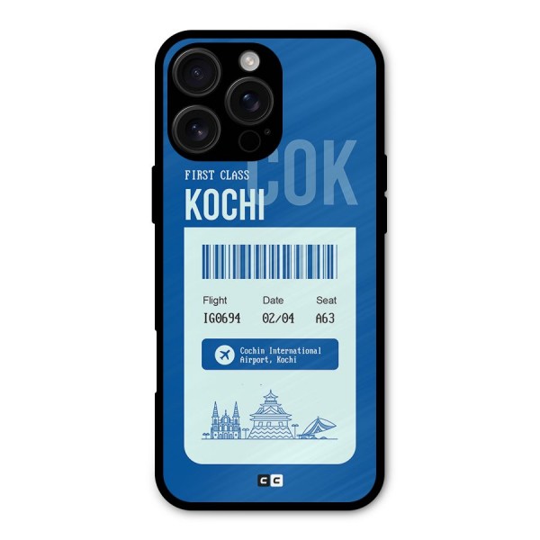 Kochi Boarding Pass Metal Back Case for iPhone 16 Pro Max