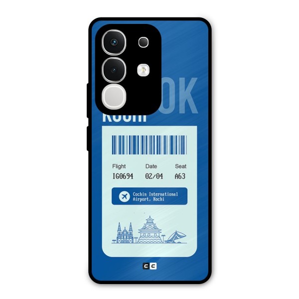 Kochi Boarding Pass Metal Back Case for iQOO Z10x