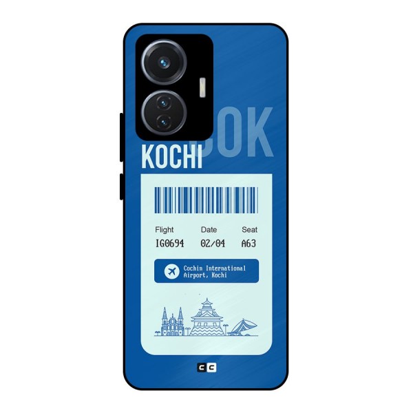Kochi Boarding Pass Metal Back Case for iQOO Z6 44W