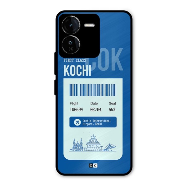 Kochi Boarding Pass Metal Back Case for iQOO Z9