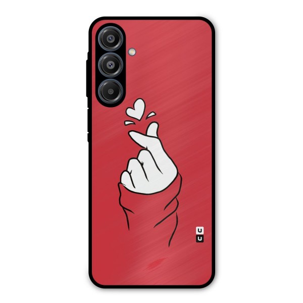 Korean Love Sign Metal Back Case for Galaxy A16 5G