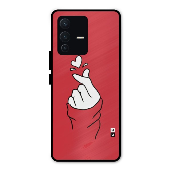 Korean Love Sign Metal Back Case for Vivo V23 Pro