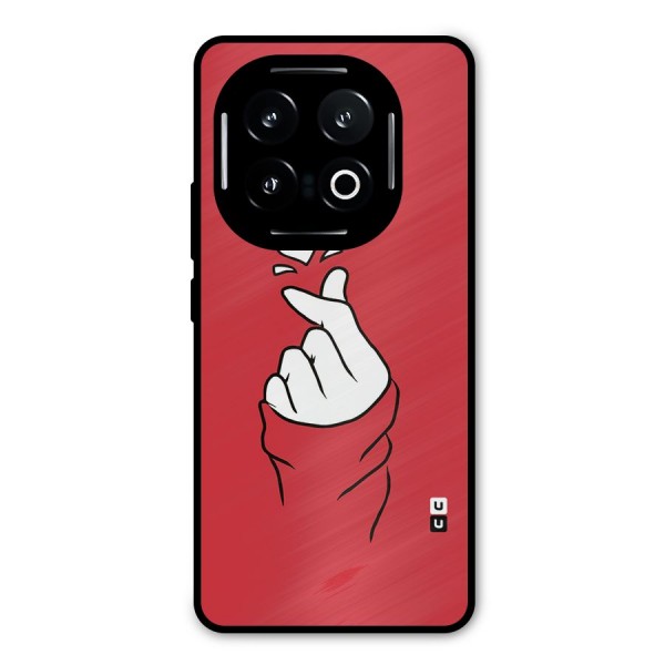 Korean Love Sign Metal Back Case for iQOO 13
