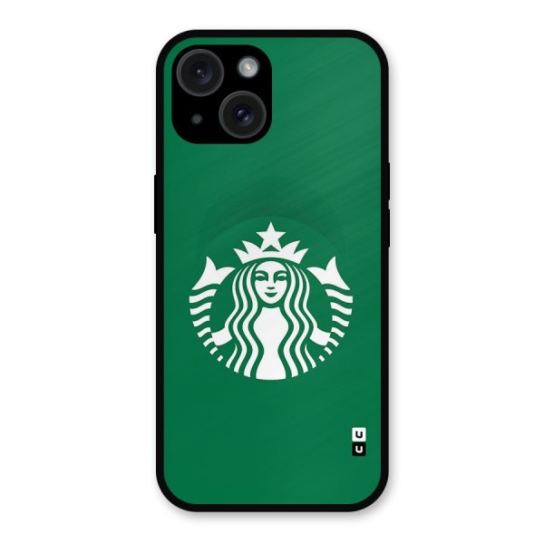 Lady StarBucks Metal Back Case for iPhone 15