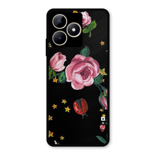 Ladybird And Floral Metal Back Case for Realme C53