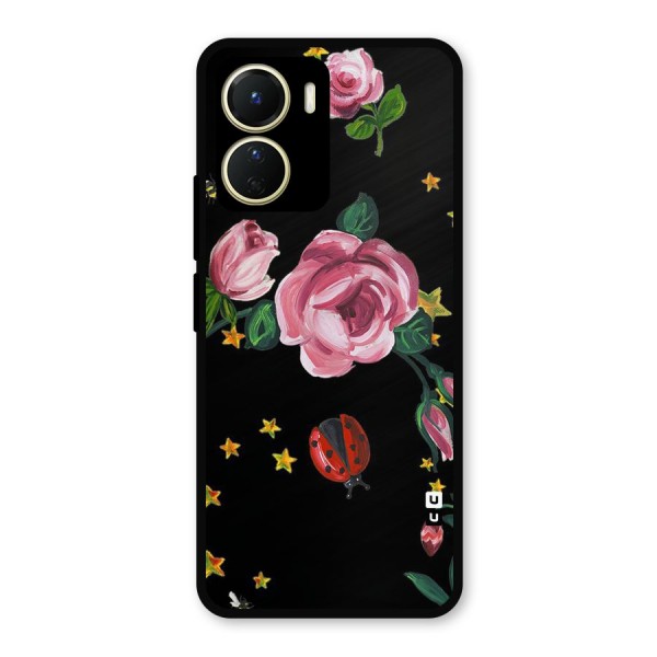 Ladybird And Floral Metal Back Case for Vivo Y56