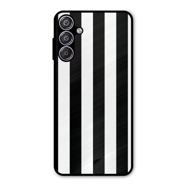 Lavish Black Stripes Metal Back Case for Galaxy F15