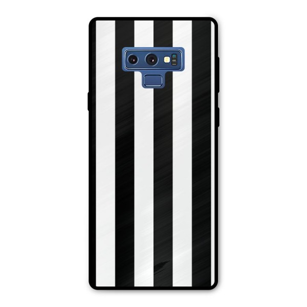 Lavish Black Stripes Metal Back Case for Galaxy Note 9