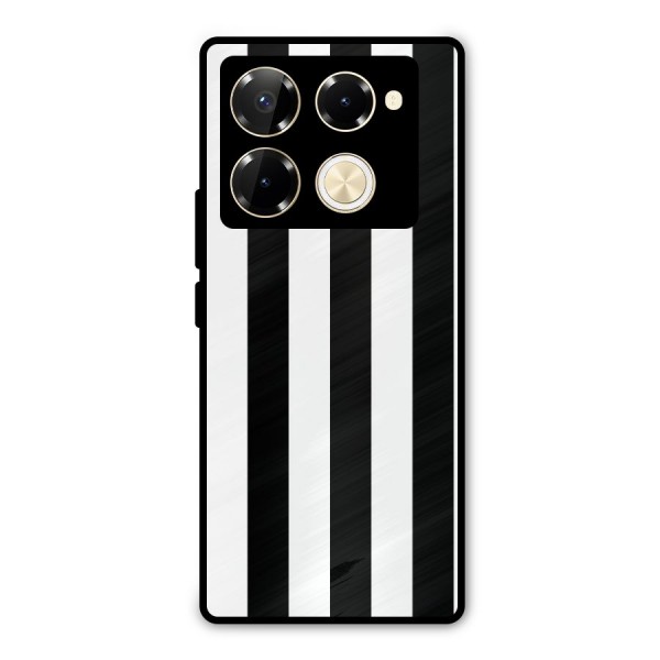 Lavish Black Stripes Metal Back Case for Infinix Note 40 Pro Plus