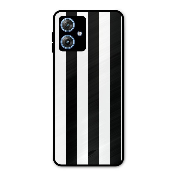 Lavish Black Stripes Metal Back Case for Moto G54
