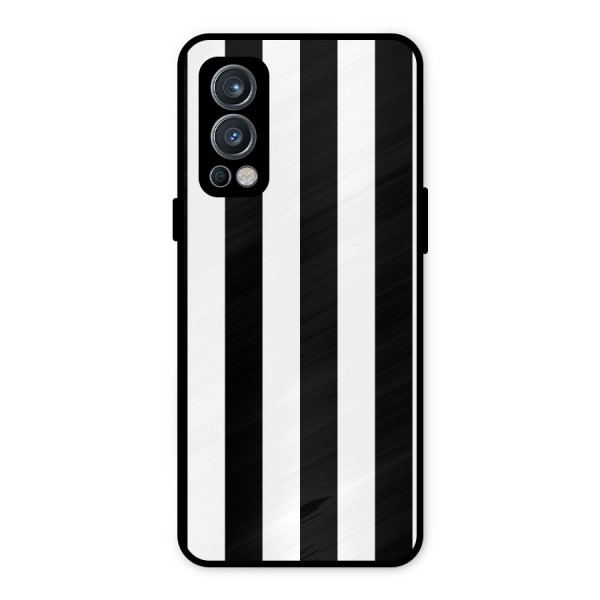 Lavish Black Stripes Metal Back Case for OnePlus Nord 2 5G