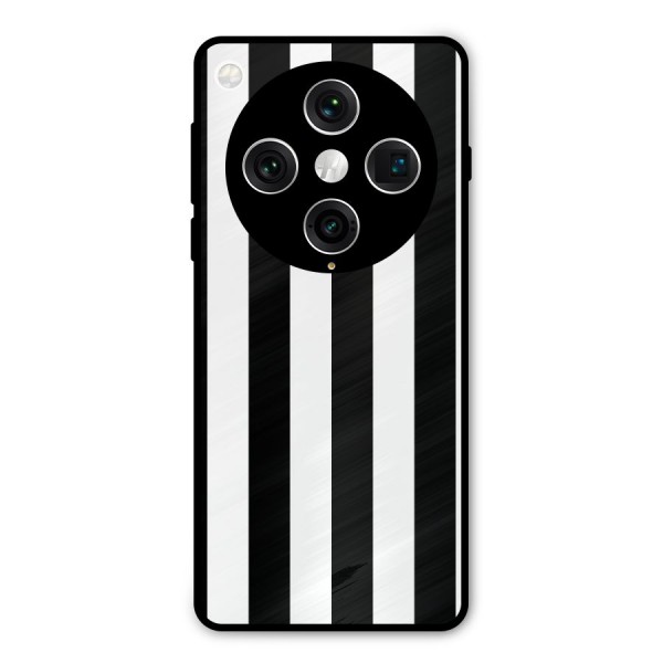 Lavish Black Stripes Metal Back Case for Oppo Find X8 Pro