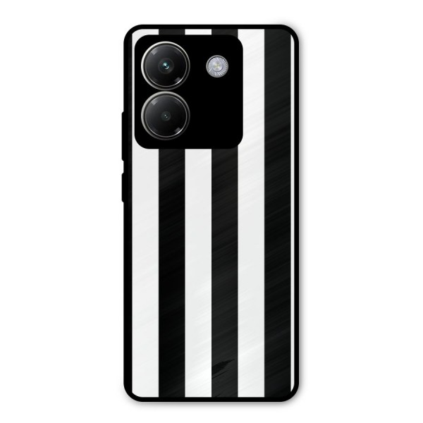 Lavish Black Stripes Metal Back Case for Poco M7 Pro 5G