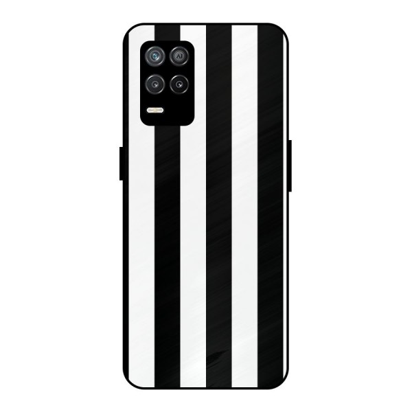 Lavish Black Stripes Metal Back Case for Realme 9 5G