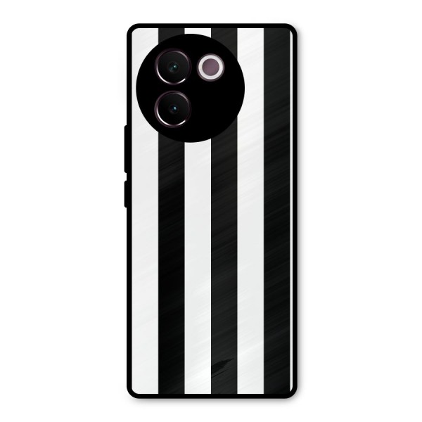 Lavish Black Stripes Metal Back Case for Vivo V30e