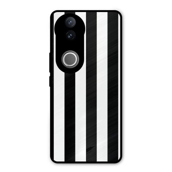 Lavish Black Stripes Metal Back Case for Vivo V50e