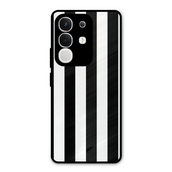 Lavish Black Stripes Metal Back Case for iQOO Z10x