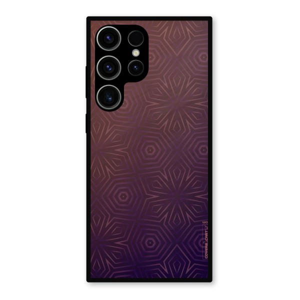 Lavish Purple Pattern Metal Back Case for Galaxy S23 Ultra