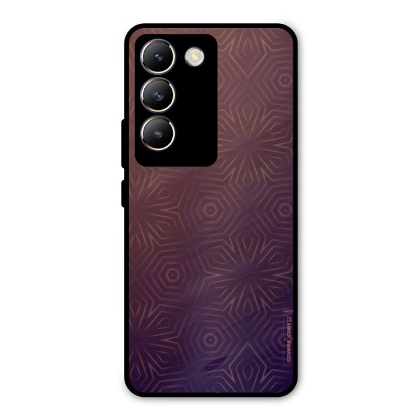Lavish Purple Pattern Metal Back Case for Vivo Y200e
