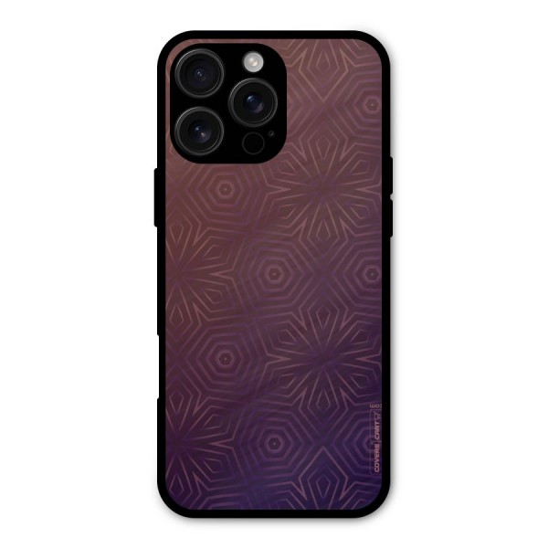 Lavish Purple Pattern Metal Back Case for iPhone 16 Pro Max