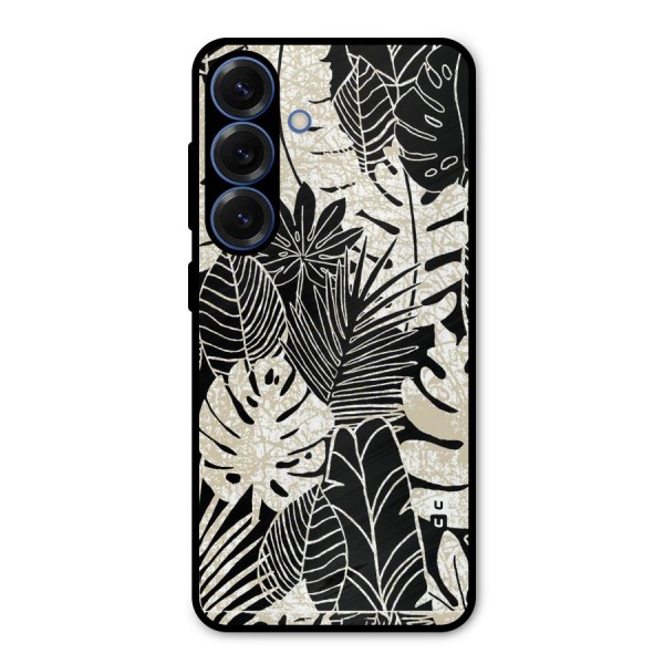 Leaf Pattern Metal Back Case for Galaxy S25