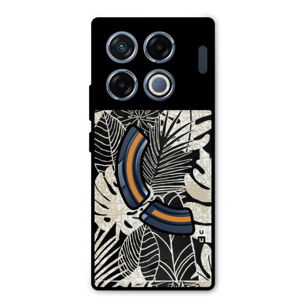 Leaf Pattern Metal Back Case for Infinix GT 20 Pro