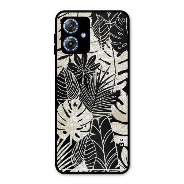 Leaf Pattern Metal Back Case for Moto G54