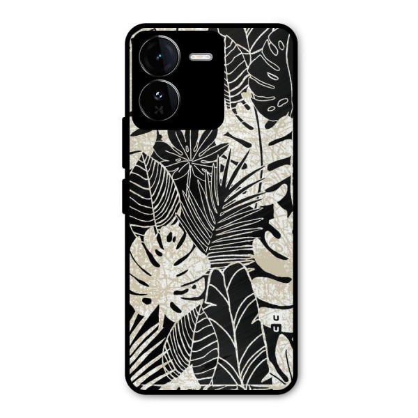 Leaf Pattern Metal Back Case for iQOO Z9