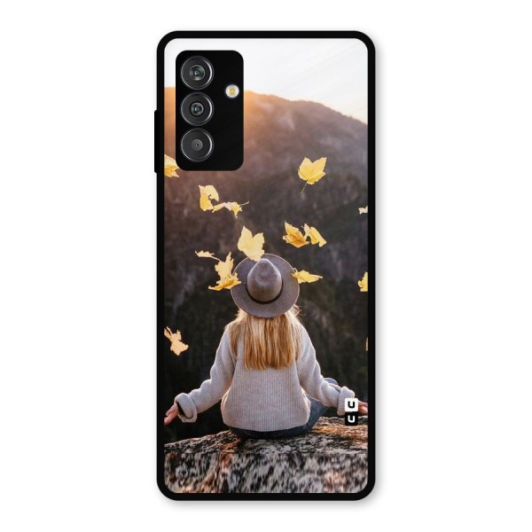 Leaf Rain Sunset Metal Back Case for Galaxy M14 5G