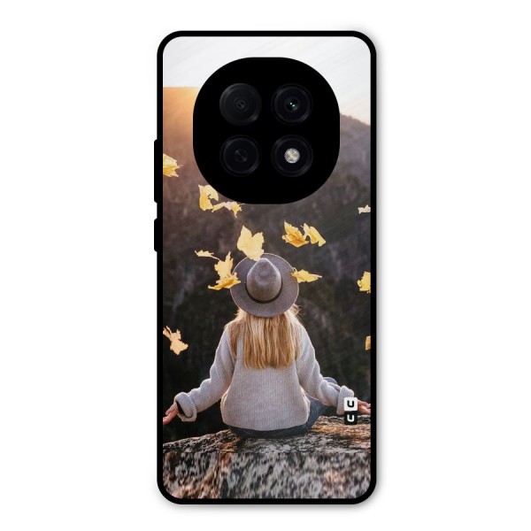 Leaf Rain Sunset Metal Back Case for Oppo F29 Pro