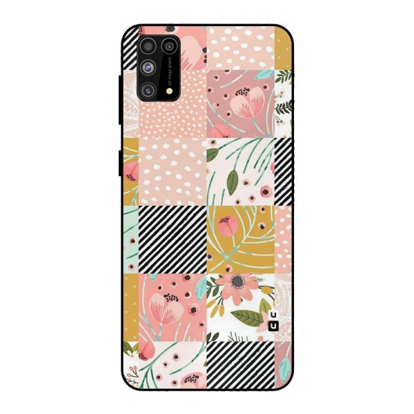 Leaf Stripe Polka Metal Back Case for Galaxy F41