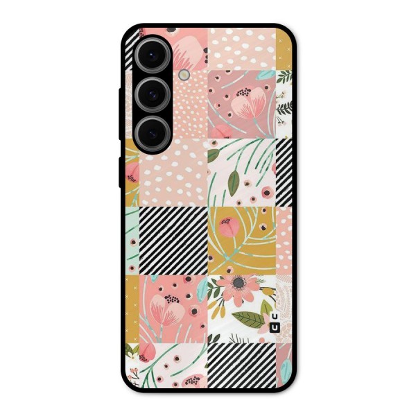 Leaf Stripe Polka Metal Back Case for Galaxy S24 FE