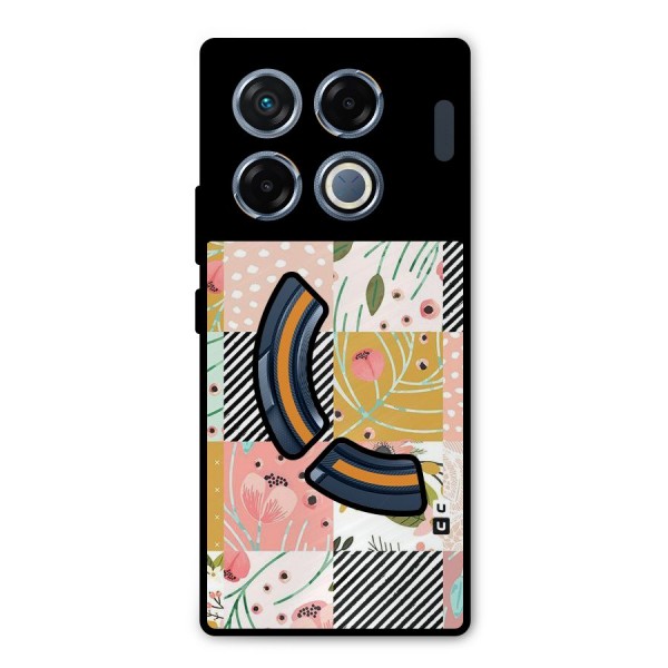 Leaf Stripe Polka Metal Back Case for Infinix GT 20 Pro