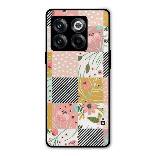 Leaf Stripe Polka Metal Back Case for OnePlus 10T