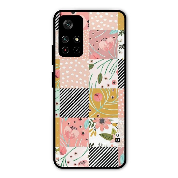 Leaf Stripe Polka Metal Back Case for Poco M4 Pro 5G