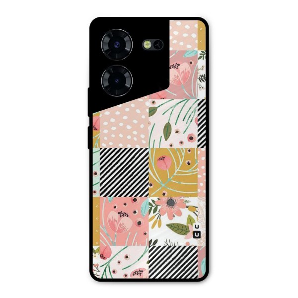 Leaf Stripe Polka Metal Back Case for Tecno Pova 5 Pro 5G